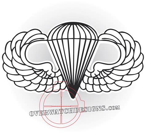 Airborne Wings Parachutist Badge Clipart Large Size Png Image Pikpng