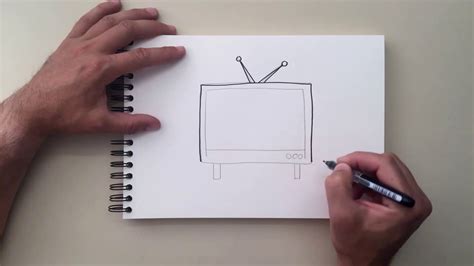 How To Draw A Television Youtube