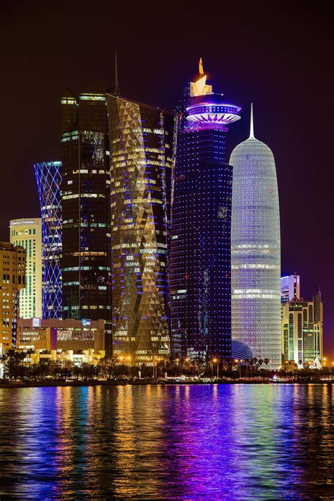 Qatar Doha At Night Hdr 16th April 2014 15123 Edit Qatar
