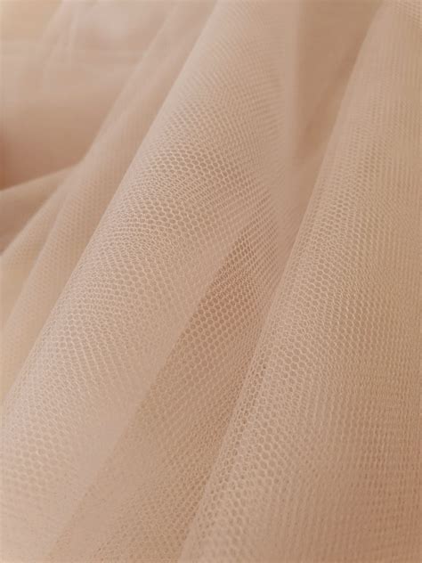 Beige Invisible Tulle Fabric From Italy Tulle Lace Fabric From