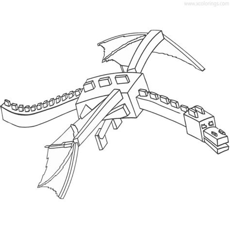 Ender Dragon Coloring Pages Minecraft Characters