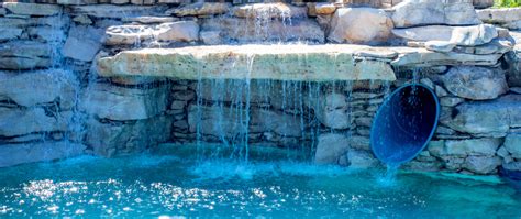 Natural Boulder Pool With Tube Slide Blue Hole Pools