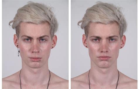 Presently, there is an assortment of dyed hair based male hairstyles. The Ideal Dysmorphia: 001 platinum blonde male model