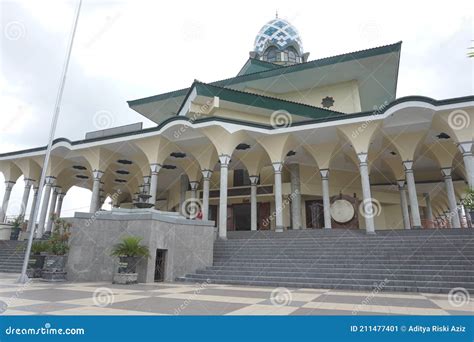 Kediri East Java Indonesia February 21th 2021 The Great Mosque Of
