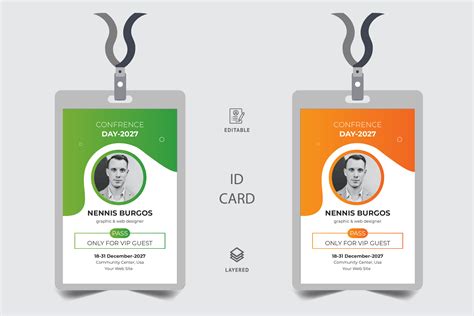Conference Vip Pass Id Card Template Graphic By Sohagmiah01 · Creative