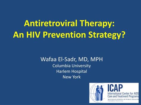 Ppt Antiretroviral Therapy An Hiv Prevention Strategy Powerpoint