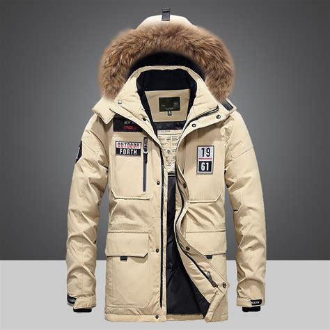 2018 luxury Brand Winter Jacket Men Thick Warm Fur Collar Windbreaker ...