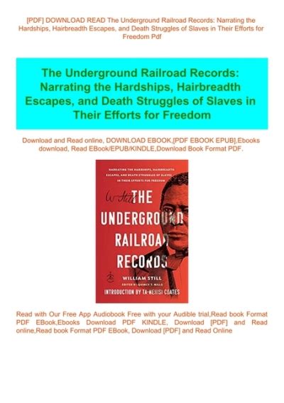 Pdf Download Read The Underground Railroad Records Narrating The