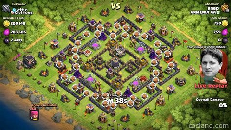 Looking for a new design best base maps clash of clans town hall 9, you can apply your base from strategi map, defense map, farming map, war map. TH9 Farming Base - Arcanum | Clash of Clans Land