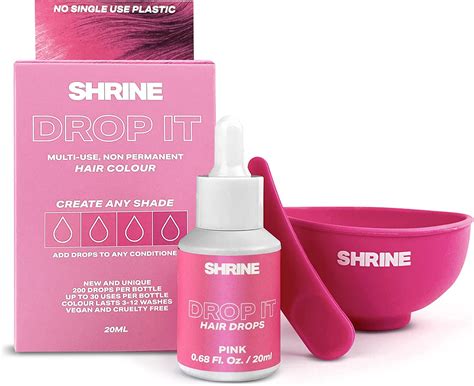 Shrine Drop It Semi Permanent Hair Dye Drops Pink 20ml Uk