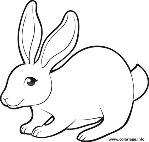 Dessin lapin simple mexicaindessin download avec dessin. Coloriage Lapin Beau Sourire dessin