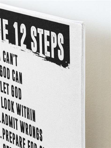 The Twelve 12 Steps Minimal Simple Art Aa Na Opa Addiction Recovery T Print Mental