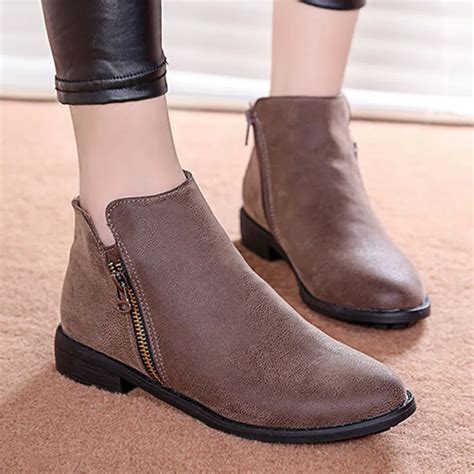 New Brand 2015 Womens Ankle Boots Autumn Motorcycle Platform Martin