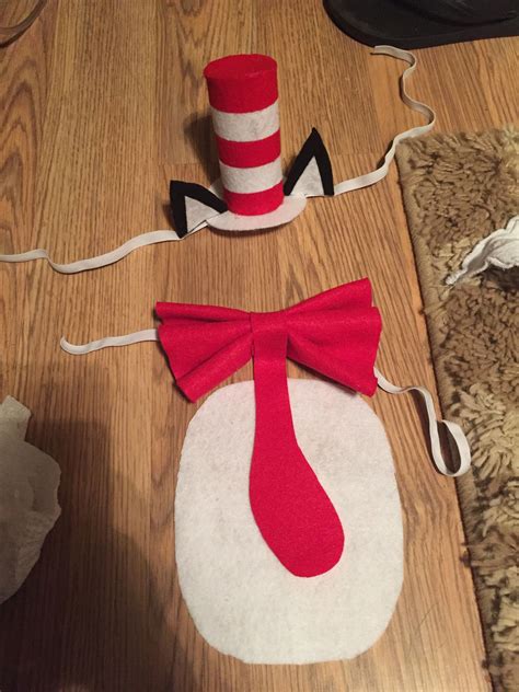 Baby Cat In The Hat Costume Diy Hat Is Made Out Of Toilet Paper Roll