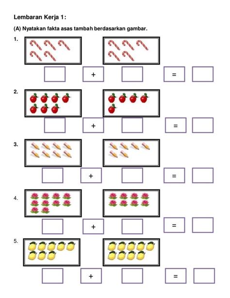 Lembaran Kerja Tambah Mudah Tahun 1