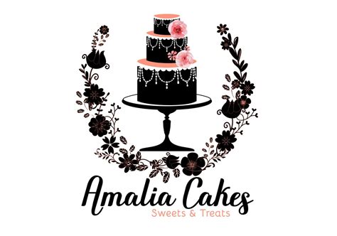 Digital Custom Logo Design Cake Bakery Logo Design Birthday Etsy