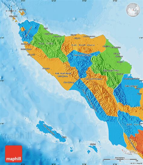 Political Map Of Aceh 
