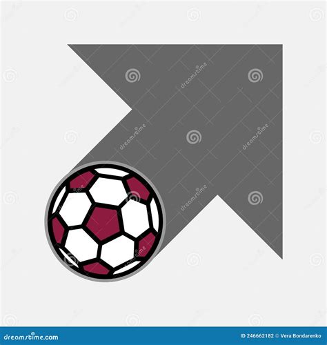 Soccer Ball Logo For Fifa World Cup In Qatar Stock Vector
