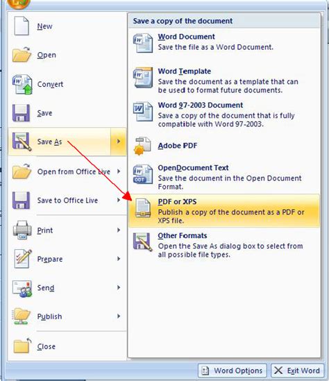 Saving To Pdfa Format In Microsoft Office 2007