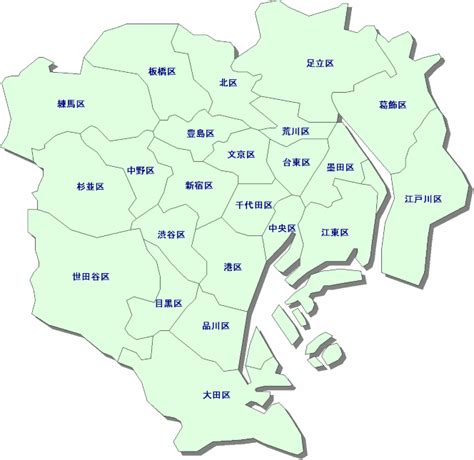 東京 都 23 区 区分 地図