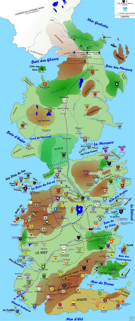 Carte De Westeros By Direwolftarg On Deviantart