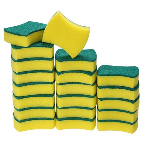 20 Pack Multi Use Heavy Duty Scrub Sponge Extra Thin Magic Cleaning