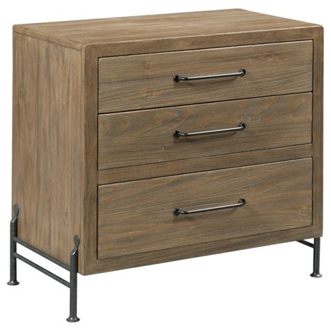 Kincaid Furniture Modern Forge 944 421 Smithville 3 Drawer Solid Wood Nightstand With Light