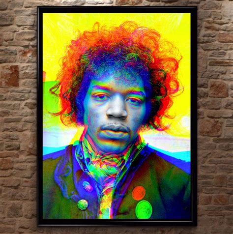 Jimi Hendrix Vintage Retro Trippy Psychedelic Art Poster A3 Etsy