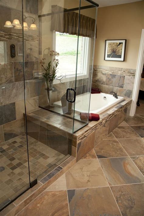 Cut from metamorphic rocks, stone made of sedimentary materials by extreme heat and press deep down in the earth's crust. 30 bathroom slate tile ideas