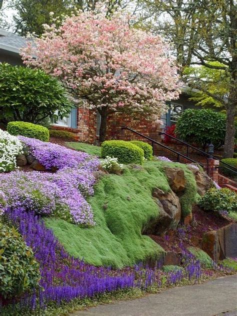 40 Simple Low Maintenance Front Yard Landscaping Ideas Sloped Garden