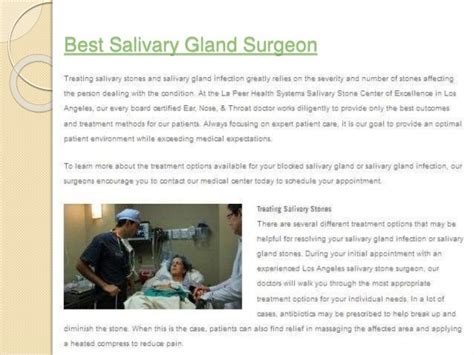 Treatment For Salivary Stones