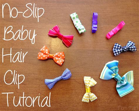 Today i'm going to show you how to make these cute mini dress bows. Mom Mart: DIY baby hair clips with a no-slip grip #Tutorial