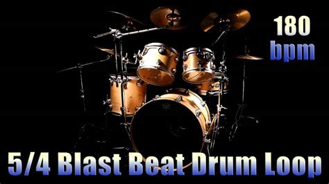 54 Blast Beat Drum Loop 180 Bpm Youtube