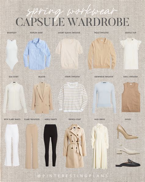 Spring 2023 Capsule Wardrobe For Work Versatile Work Outfits