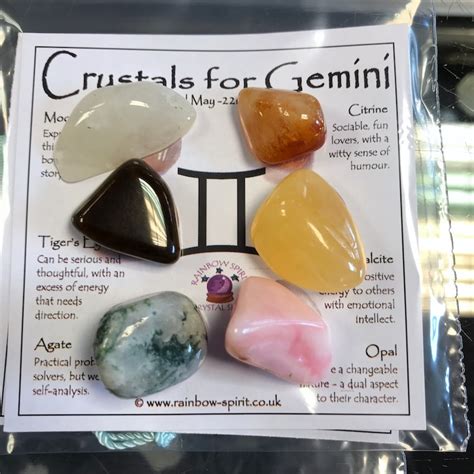 Gemini Birthstones Crystal Set Etsy Uk