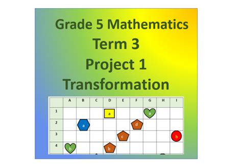 Grade 5 Mathematics Term 3 Project 1 Transformation Memo Word