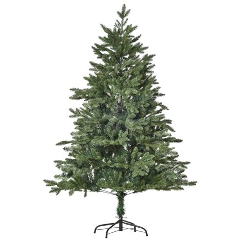 HOMCOM kunstkerstboom 1 5 m kerstboom dennenboom PVC PE metaal groen Ø