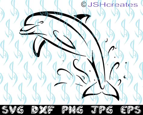 Dolphin Svg Tribal Dolphin Svg Svg Clipart Decal Eps Etsy