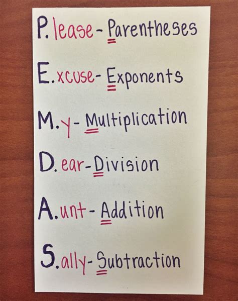 Mnemonics This Is A Very Popular Mnemonic Device Used In Math To Help
