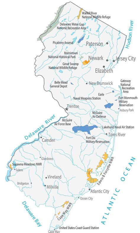 Een Deel Wreed Berg New Jersey State Map Segment Zelf Slecht