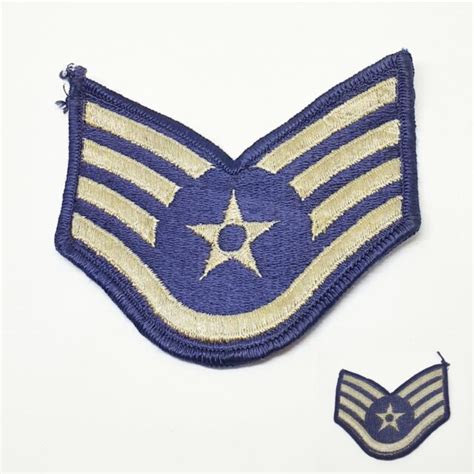 Usa Us Army Air Force Staff Sergeant Cloth Rank Pin Badge Insignia Ebay