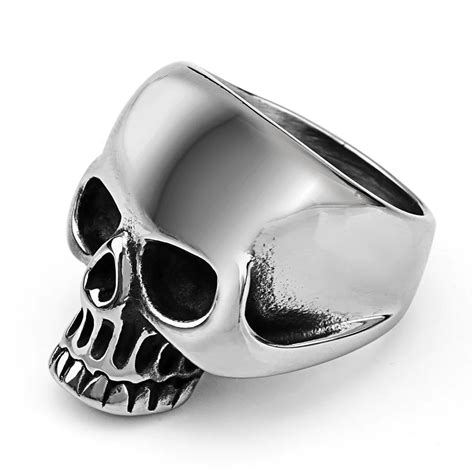 Skull Rock Rings Wholesale Fashion Big Men Ring Stainless Steel Rings For Men Jewelry In