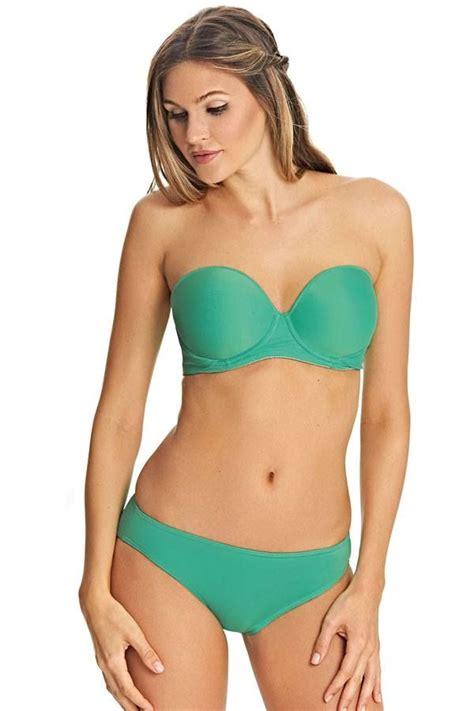 Bikini Verde Liso En Copa F Y H Coleccion Deco Swim Posibilidad