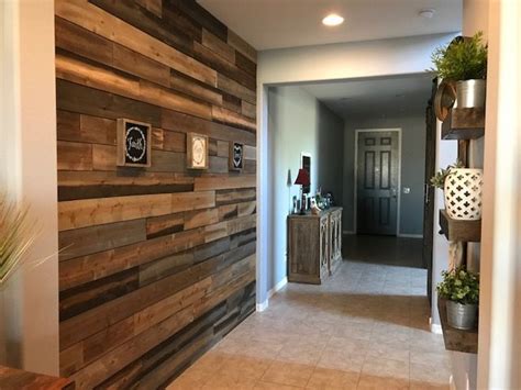 Entry Foyer And Custom Built Cedar Accent Wall Whstyle