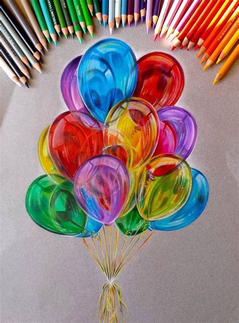 Artist Jocelyn Schmidt Title Ballon Colored Pencil Drawing Process