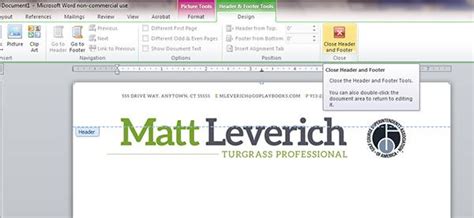 Tech Tip Image Headers In Word For A Professional Look Matt Leverich