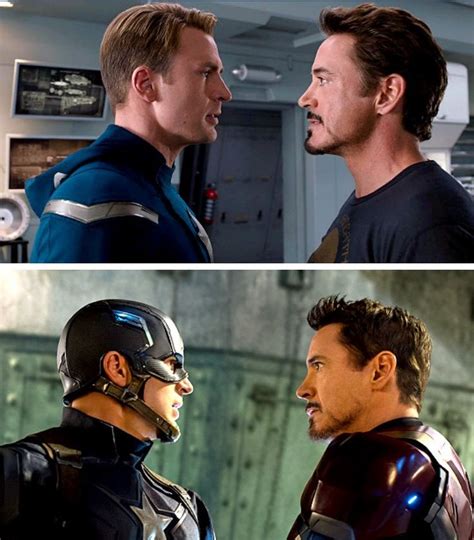 Steve Rogers Vs Tony Stark In The Avengers 2012 And Captain