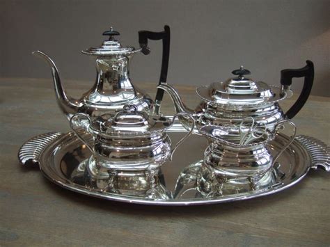 Silver Plated Coffee And Tea Set Epns Sheffield England Mid 20th