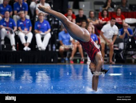 Canadas Jennifer Abel Competes During The Womens Open Three Metre