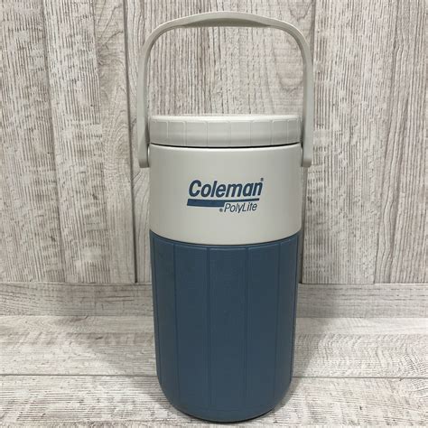Vintage Coleman Polylite Water Jug Cooler Slate Blue Gallon Model